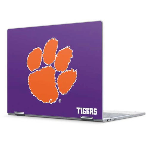 Clemson University Tiger Print Purple Pixelbook Skin